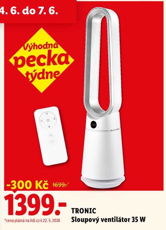 TRONIC Sloupový ventilátor 35 W