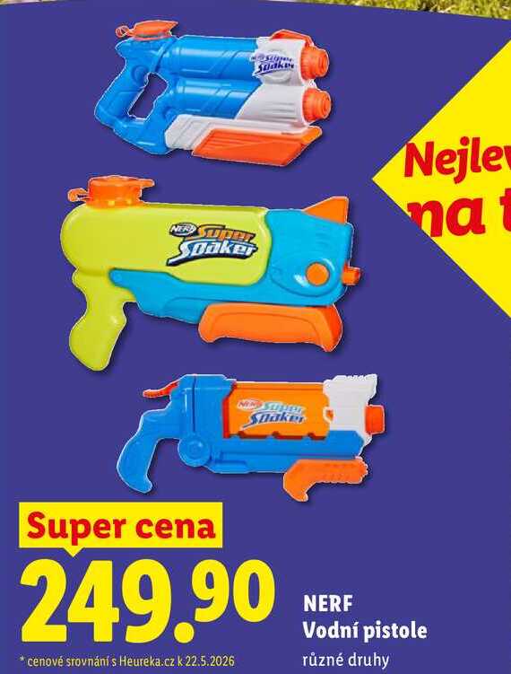 NERF Vodní pistole Lidl