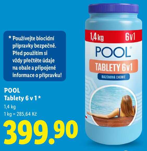 POOL Tablety 6 v 1, 1,4 kg Lidl