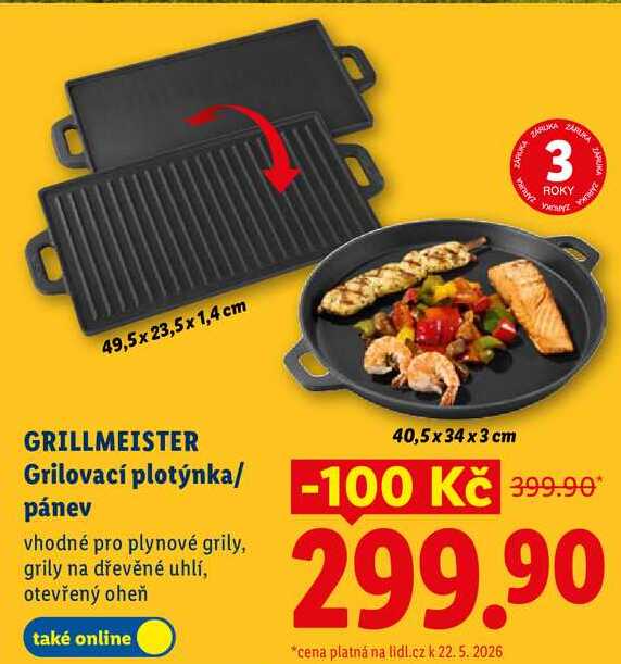 GRILLMEISTER Grilovací plotýnka/pánev