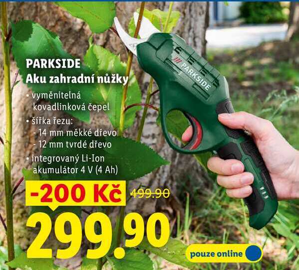 PARKSIDE Aku zahradní nůžky 