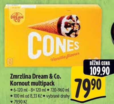 Zmrzlina Dream & Co. Kornout multipack, 720-960 ml