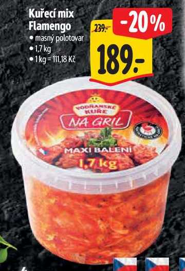 Kuřecí mix Flamengo, 1,7 kg