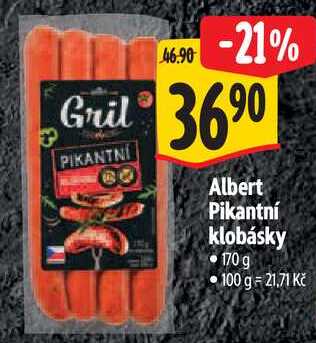 Albert Pikantní klobásky, 170 g