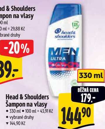 Head & Shoulders Šampon na vlasy, 330 ml