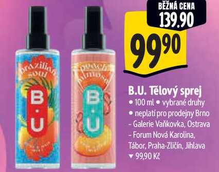 B.U. Tělový sprej, 100 ml Albert
