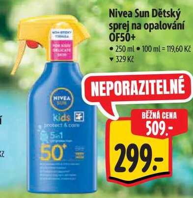 Nivea Sun Dětský sprej na opalování OF50+, 250 ml