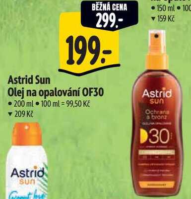 Astrid Sun Olej na opalování OF30, 200 ml Albert
