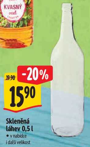 Skleněná láhev 0,5 l