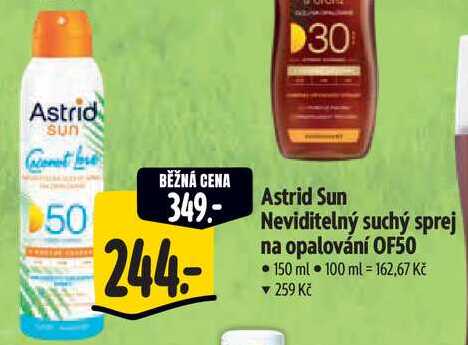 Astrid Sun Neviditelný suchý sprej na opalování OF50, 150 ml Albert