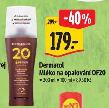 Dermacol Mléko na opalování OF20, 200 ml