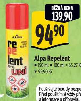 Alpa Repelent, 150 ml