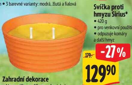 Svíčka proti hmyzu Sirius