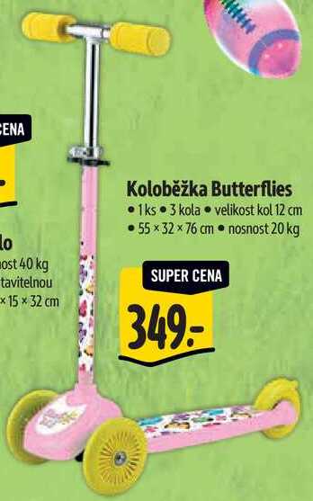 Koloběžka Butterflies