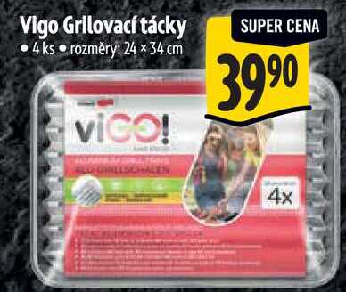 Vigo Grilovací tácky, 4 ks