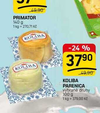 KOLIBA PARENICA vybrané druhy 100 g 