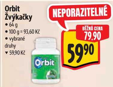 Orbit Žvýkačky, 64g