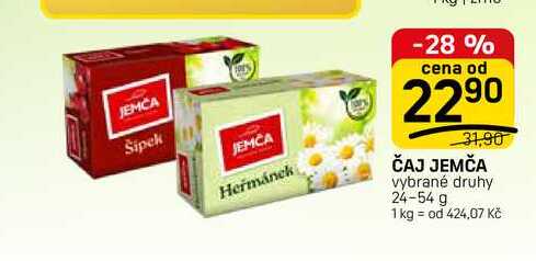ČAJ JEMČA vybrané druhy 24-54 g 