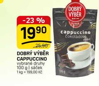 DOBRÝ VÝBĚR CAPPUCCINO vybrané druhy 100 g | sáček 