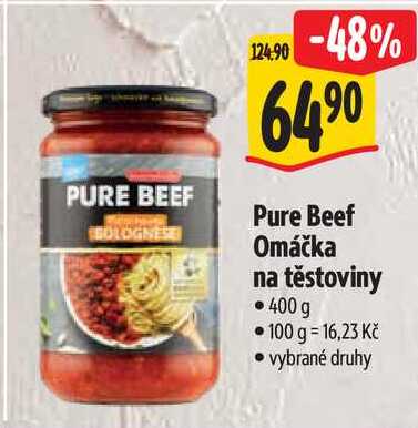 Pure Beef Omáčka na těstoviny, 400 g 