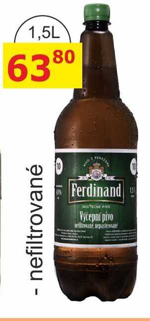 Ferdinand Výčepní světlé pivo nefiltrované 1,5L 