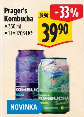 Prager's Kombucha, 330 ml