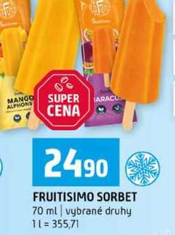 FRUITISIMO SORBET 70 ml vybrané druhy