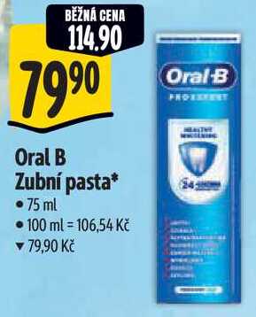 Oral B Zubní pasta*,  75 ml Albert
