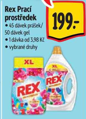 Rex Prací prostředek, 45 dávek prášek/ 50 dávek gel Albert