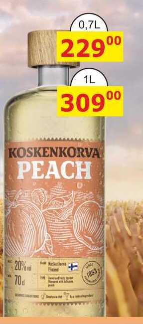 Koskenkorva Peach vodka 1L
