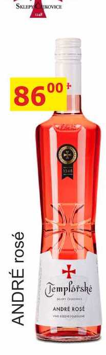 TEMPLÁŘSKÉ SKLEPY 0,75l ANDRÉ rosé