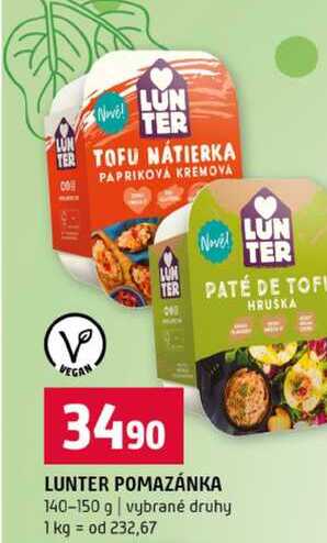 LUNTER POMAZÁNKA 140-150 g vybrané druhy 