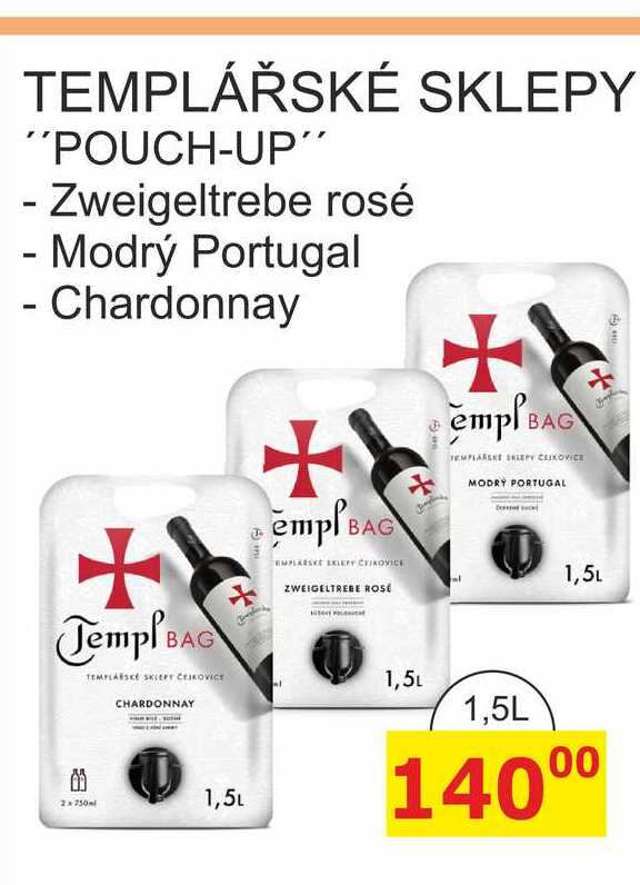 TEMPLÁŘSKÉ SKLEPY "POUCH-UP" 1,5L