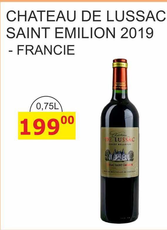 CHATEAU DE LUSSAC SAINT EMILION 2019 - FRANCIE 0,75L