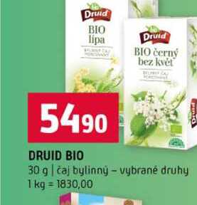 DRUID BIO 30 g čaj bylinný vybrané druhy