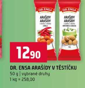 DR. ENSA ARAŠÍDY V TĚSTÍČKU 50 g vybrané druhy
