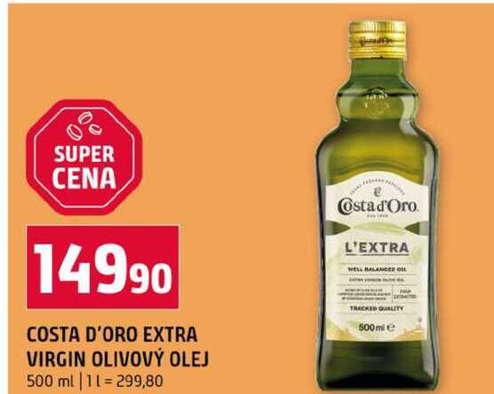 COSTA D'ORO EXTRA VIRGIN OLIVOVÝ OLEJ 500 ml 