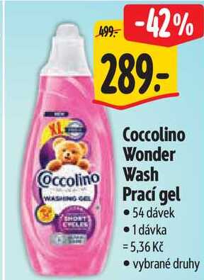 Coccolino Wonder Wash Prací gel, 54 dávek Albert