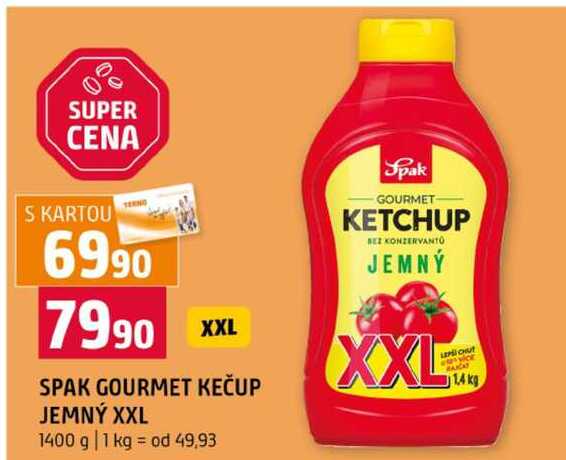 SPAK GOURMET KEČUP JEMNÝ XXL 1400 g