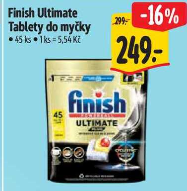 Finish Ultimate Tablety do myčky, 45 ks Albert