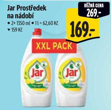 Jar Prostředek na nádobí, 2x 1350 ml Albert