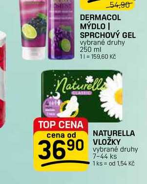 NATURELLA VLOŽKY vybrané druhy 7-44 ks FLOP TOP