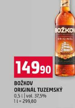 BOŽKOV ORIGINÁL TUZEMSKÝ 0,5l vol. 37,5%