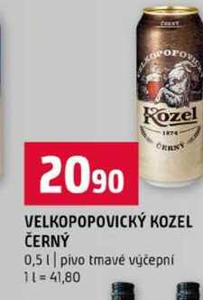 VELKOPOPOVICKÝ KOZEL ČERNÝ 0,5l pivo tmavé výčepní 