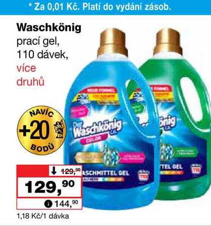 Waschkönig prací gel, 110 dávek Barvy a laky drogerie 