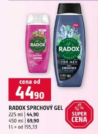 RADOX SPRCHOVÝ GEL 225 ml Terno
