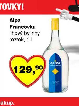 Alpa Francovka lihový bylinný roztok, 1l Barvy a laky drogerie 