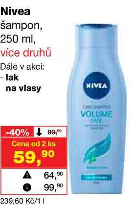 Nivea šampon, 250 ml Barvy a laky drogerie 