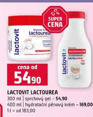 LACTOVIT LACTOUREA 300 ml sprchový gel 400 ml hydratační pěnový krém