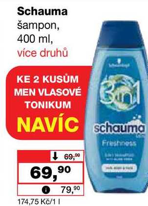 Schauma šampon, 400 ml Barvy a laky drogerie 